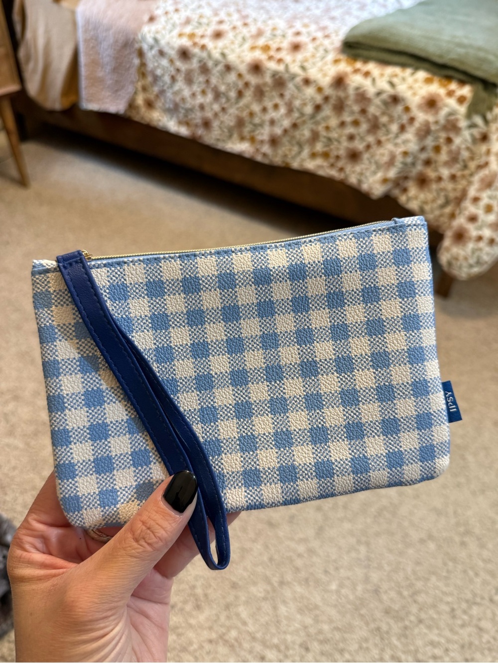 Ipsy Blue & White Gingham Bag 🩵🤍